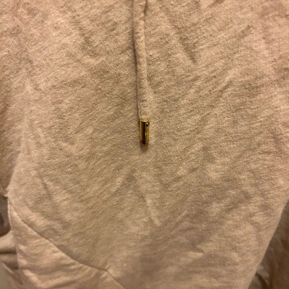 Michael Kors Tan Asymmetrical Hooded Shirt Sz L - Picture 9 of 10